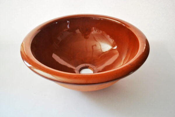 Lavabo de cerámica artesanal rústico