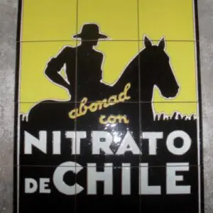 Nitrato de Chile cartel de azulejos