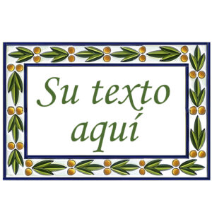 Mural rótulo de azulejos modelo Puntas