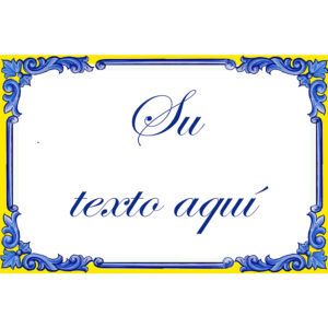 Mural rótulo de azulejos modelo Fuentes