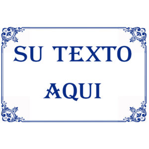 Mural rótulo de azulejos Alegría azul