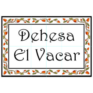 Mural rótulo de azulejos Dehesa