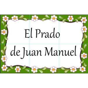 Mural rótulo de azulejos modelo Margarita